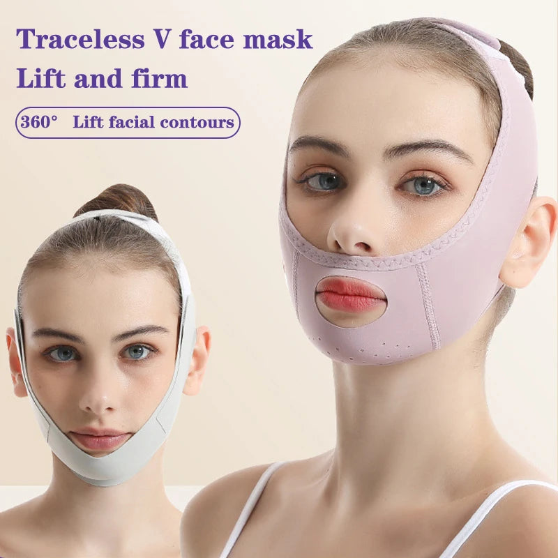 Reusable Face Slimming Bandage V Line Face Shaper Women Chin Cheek Lift Up Belt Facial Massage Strap Face Skin Care Beauty Tools