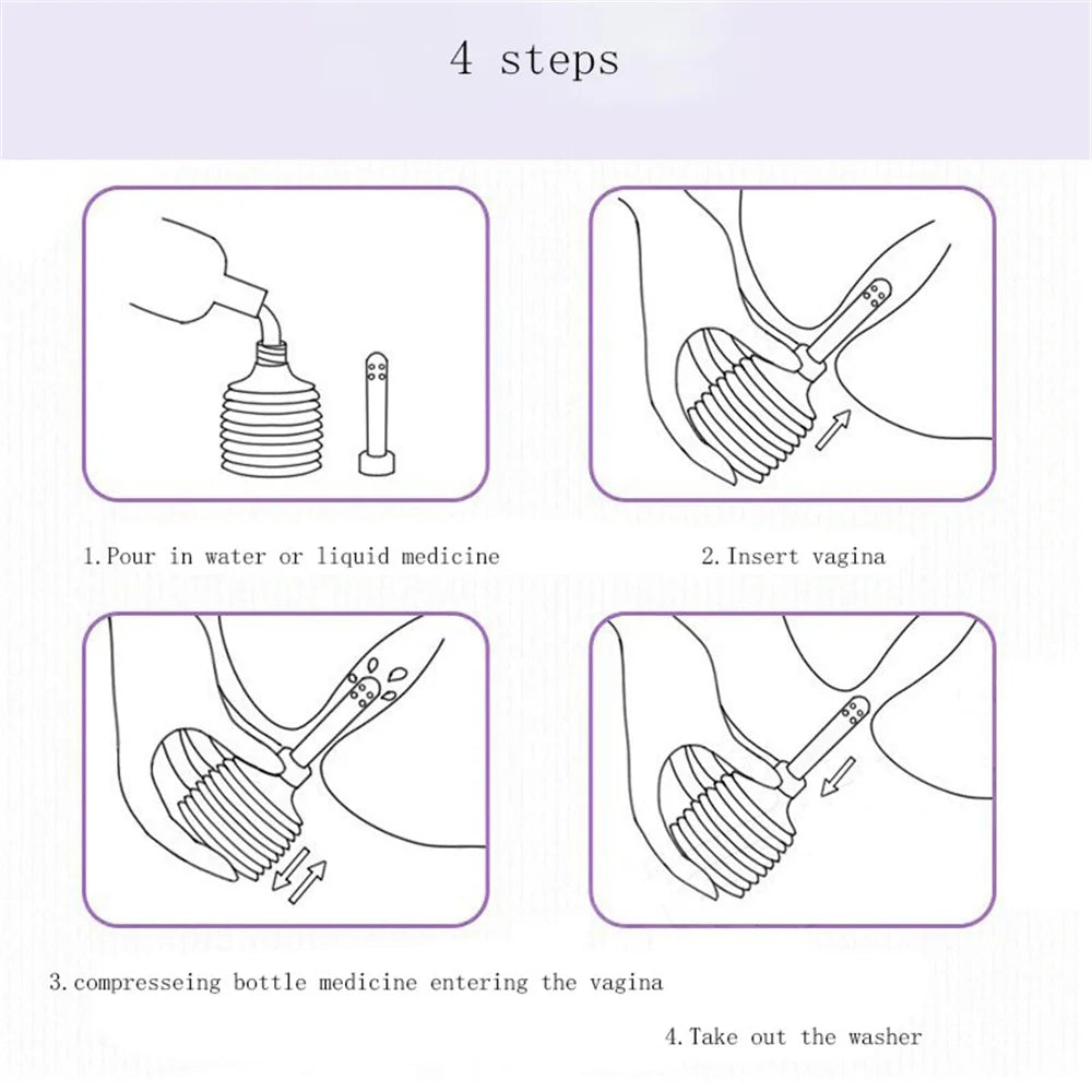 100ml Reusable Medical Vaginal Irrigator Retractable Vagina Anal Douche Feminine Hygiene Enema Cleaner PVC Rectal Syringe